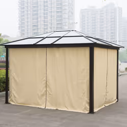 Outsunny Aluminium Gazebo Canopy With Hardtop Roof & Walls | Canopy Gazebo - Additional view 4