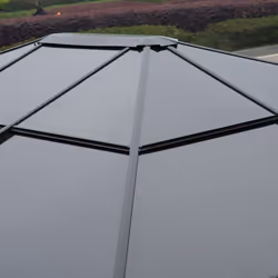 Outsunny Aluminium Gazebo Canopy With Hardtop Roof & Walls | Canopy Gazebo - Additional view 5