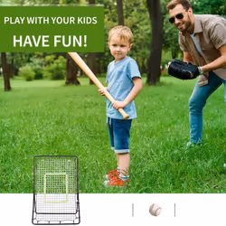 HOMCOM Rebounder Net Target Ball Kickback Baseball Training Equipment Play