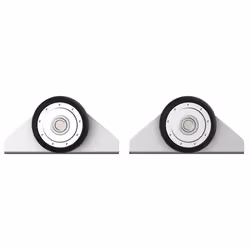 HOMCOM Modern Sliding Barn Door Hardware Kit Track System Gear Set Divider - Additional view 5