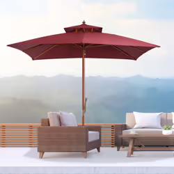 Outsunny 3M Garden Parasol Patio Bamboo Sun Umbrella Sun Shade Outdoor Canopy