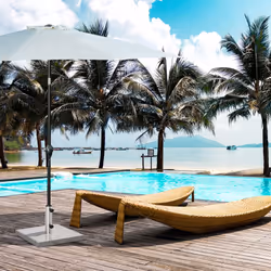 Outsunny 25KG Umbrella Base Parasol Holder Outdoor Wheel Marbel Lawn Garden - Additional view 6