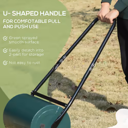 Outsunny 30 L Lawn Roller Large Heavy Duty Metal Sand or Water Filled - Additional view 11