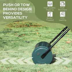 Outsunny 30 L Lawn Roller Large Heavy Duty Metal Sand or Water Filled - Additional view 5