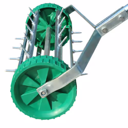Outsunny Lawn Aerator Outdoor Grass Care Heavy Duty Garden Roller Manual Handle