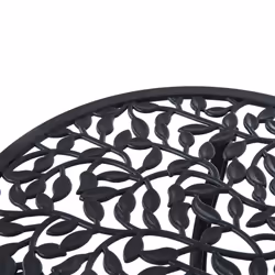 Outsunny Aluminium Bistro Set Garden Coffee Table Chair Outdoor Dining Set Black - Additional view 7