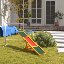 PawHut Wooden Pet Seesaw for Big Dogs with Anti-Slip Surface, Natural - Additional view 7