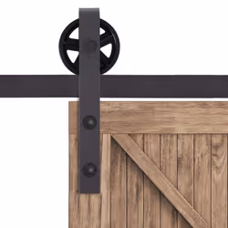 HOMCOM 6FT/1830mm Carbon Steel Sliding Barn Wood Door Hardware Closet Track Set