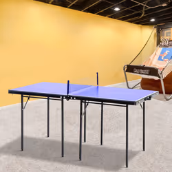 HOMCOM Folding Mini Table Tennis Portable Ping Pong Set with Net