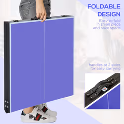 HOMCOM Folding Mini Table Tennis Portable Ping Pong Set with Net - Additional view 6
