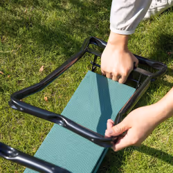Outsunny 2 In1 Folding Garden Kneeler Foam Chair Pad Support Bench, Green - Additional view 7