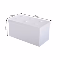 HOMCOM Storage Ottoman Tool Box Faux Leather Folding Bench Foot Rest, White - Additional view 4