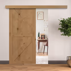 HOMCOM Sliding Barn Door Closet Hardware Track Kit for Slingle Door 6.5FT/2000mm