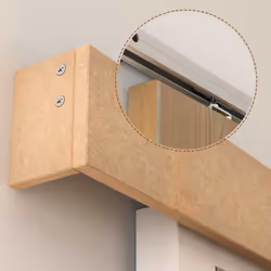HOMCOM Sliding Barn Door Closet Hardware Track Kit for Slingle Door 6.5FT/2000mm - Additional view 5