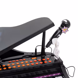 HOMCOM 37 Key Musical Mini Piano Electrionic Keyboard Microphone Stool Black