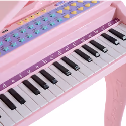 HOMCOM 37 Key Musical Mini Piano Electrionic Keyboard Microphone Stool Pink