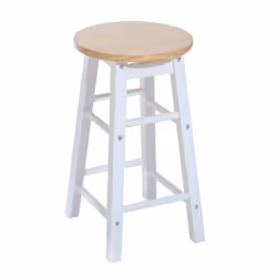 HOMCOM 3pc Wooden Kitchen Cart Trollet Table Folding Stools Space-saving - Additional view 7