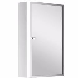 HOMCOM Mirror Cabinet Shelves Bathroom Storage Stainless Steel Wall Cabinet