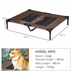 PawHut Large Pet Cot Portable Dog Cat Elevated Sleep Bed Camping - Additional view 7