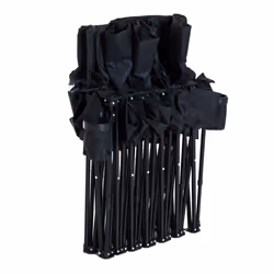 Outsunny Black 6-Seater Folding Bench with Cup Holders
