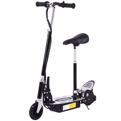 HOMCOM Foldable Powered Scooter with Adjustable Seat and Brake, Black - Additional view 8