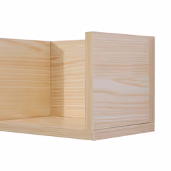 HOMCOM CD DVD Book Wall Mounted Storage Shelf Wood Display Center Rack