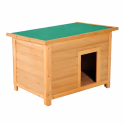 Pawhut 82cm Elevated Dog Kennel Wooden Pet House Outdoor with Open Top