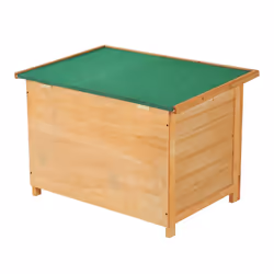 Pawhut 82cm Elevated Dog Kennel Wooden Pet House Outdoor with Open Top