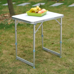 Outsunny Garden Aluminium Table Folding Picnic Table for Camping