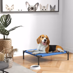 Pawhut Elevated Pet Bed Cool Cot Dog Sleep Folding Indoor Outdoor Camping 76Lcm