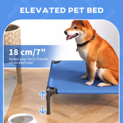 Pawhut Elevated Pet Bed Cool Cot Dog Sleep Folding Indoor Outdoor Camping 76Lcm