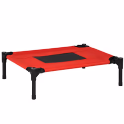 Pawhut Elevated Pet Bed Dog Cool Cot Sleep Indoor Outdoor Portable Basket Red - Additional view 8