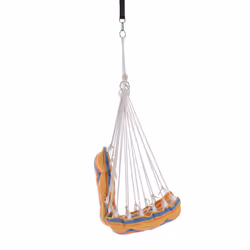 Outsunny Outdoor Hammock Cushioned Chair Patio Swing Seat Cotton Orange Yard - Additional view 6