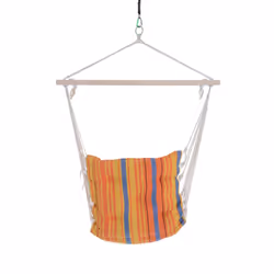 Outsunny Outdoor Hammock Cushioned Chair Patio Swing Seat Cotton Orange Yard - Additional view 7