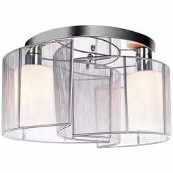 HOMCOM Semi-Flush Mount Ceiling Light w/ Metal Base for Living Room Dining Room