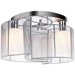 HOMCOM Semi-Flush Mount Ceiling Light w/ Metal Base for Living Room Dining Room