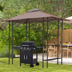 Outsunny 2.5x1.5m BBQ Tent Canopy Patio Outdoor Awning Gazebo Party Sun Shelter