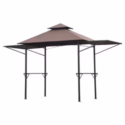 Outsunny Party BBQ Tent Outdoor Camping Patio Canopy Awing Waterproof Coffee - Additional view 8