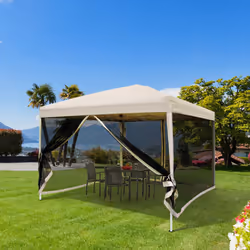 Outsunny 2.97 x 2.97m Gazebo Canopy Pop Up Tent Mesh Screen Garden Shade Mesh