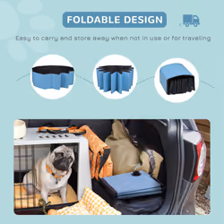 Pawhut Pet Cat Dog Swimming Pool Indoor Outdoor Bathing Foldable Inflate 100cm - Additional view 4