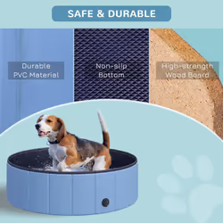 Pawhut Pet Cat Dog Swimming Pool Indoor Outdoor Bathing Foldable Inflate 100cm - Additional view 5