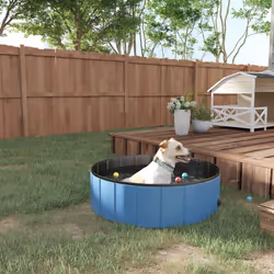 Pawhut Pet Cat Dog Swimming Pool Indoor Outdoor Bathing Foldable Inflate 100cm - Additional view 7