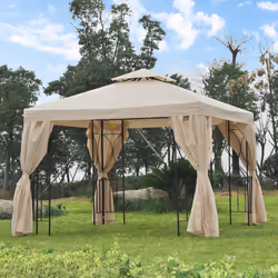 Outsunny 3 x 3m Garden Metal Gazebo Sun Shade Shelter Outdoor Party Tent