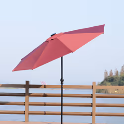 Outsunny 24 LED Solar Powered Parasol Umbrella Garden Tilt Outdoor String Light