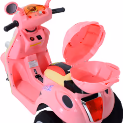 HOMCOM Electric Ride on Toy Car Kids Motorbike Children Battery Tricycle Pink - Additional view 7