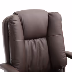 HOMCOM Swivel Executive Office Chair Mid Back PU Leather Chair w/ Arm, Brown - Additional view 10