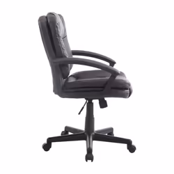 HOMCOM Swivel Executive Office Chair Mid Back PU Leather Chair w/ Arm, Brown - Additional view 4