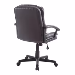 HOMCOM Swivel Executive Office Chair Mid Back PU Leather Chair w/ Arm, Brown - Additional view 5