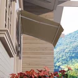Outsunny 2.5m x 2m Garden Patio Manual Awning Canopy w/ Winding Handle Khaki - Additional view 6