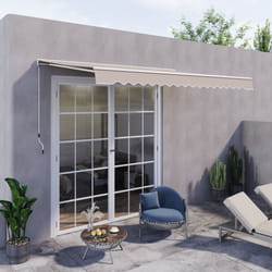 Outsunny Garden Door Awning Retractable Canopy Electric Patio Shelter 3.5M
